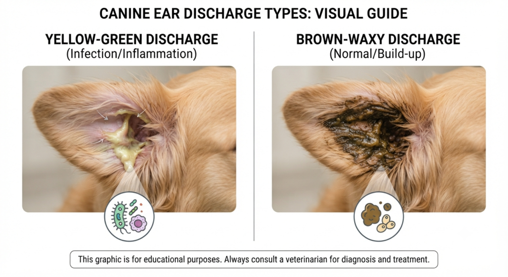 bacterial vs yeast dog ear infection discharge comparison