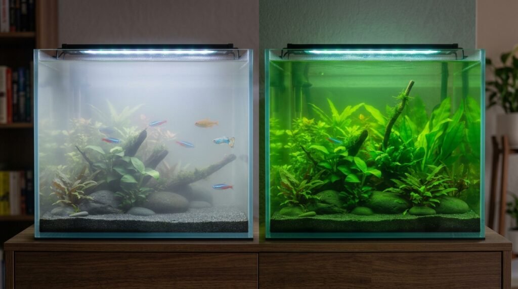 Cloudy or Discolored fish Water tank