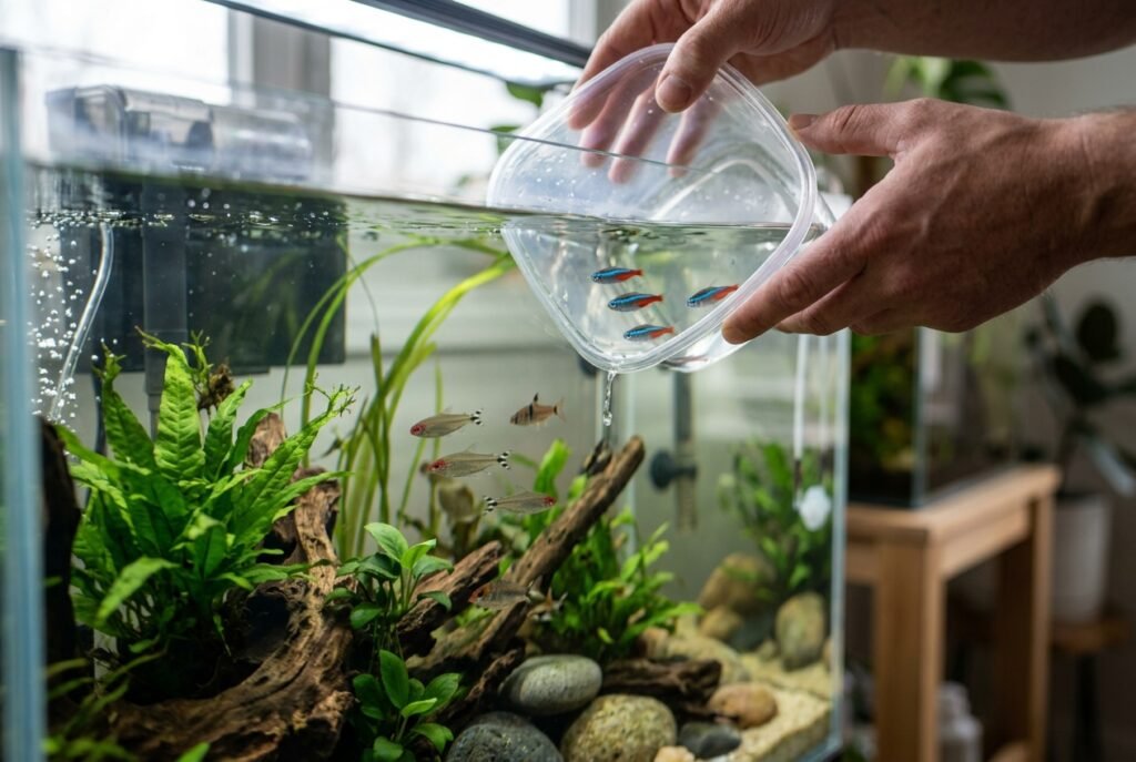 How to cycle a new fish tank before gradually adding the first fish